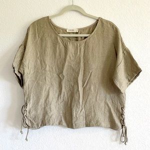 Olive Tie Top